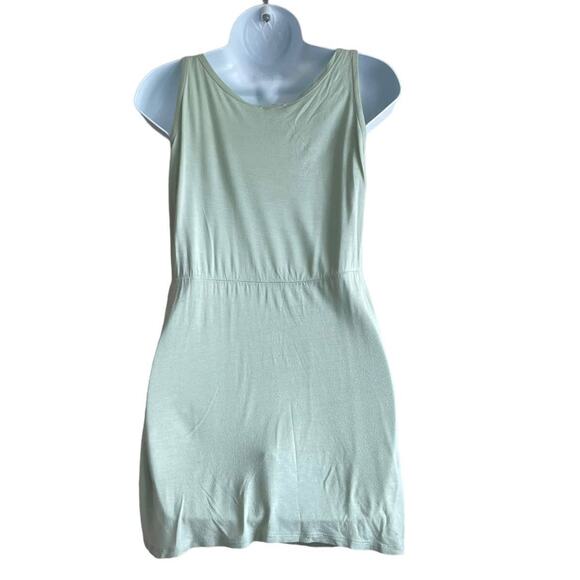 H&M Top Women Small Green Decorative Neckline SleevelessTunic Pullover Side Slit - Picture 3 of 11